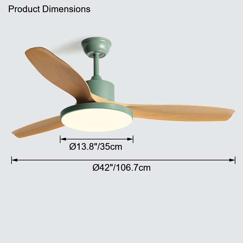 WOMO Minimal Ceiling Fan with Light-WM5002