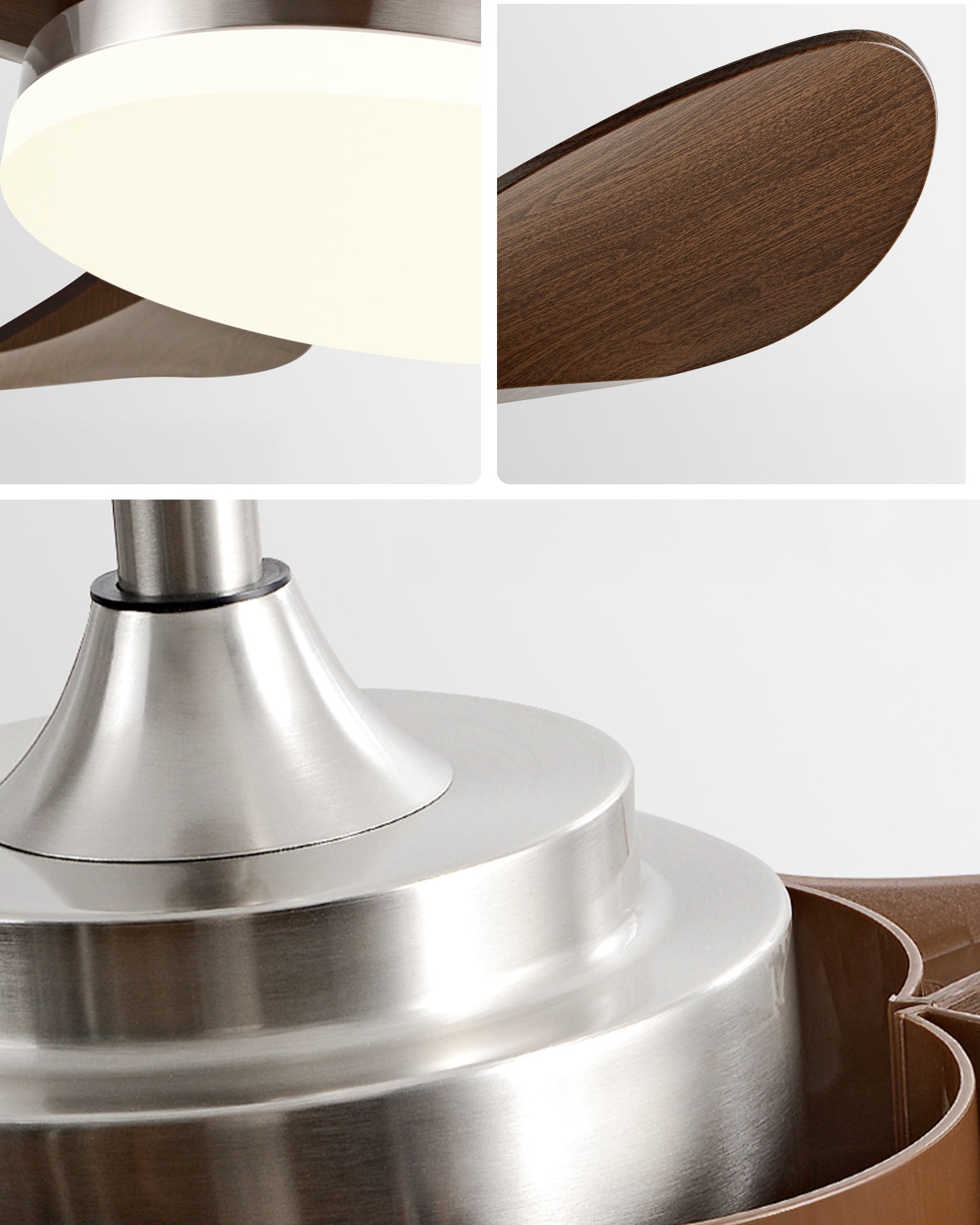 WOMO Mid Century Modern Ceiling Fan Lamp - WM5173