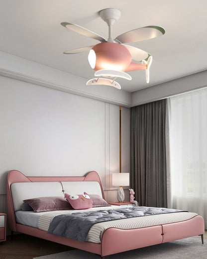 WOMO Airplane Children Ceiling Fan Lamp-WM5007