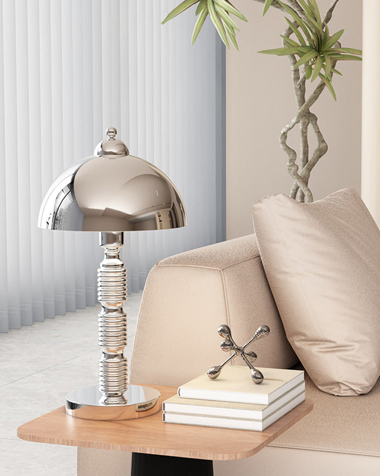 WOMO Dome Column Chrome Table Lamp-WM8047