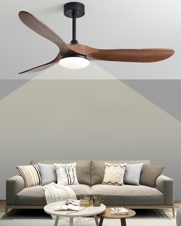 WOMO 52" Propeller Wood Ceiling Fan Lamp-WM5008