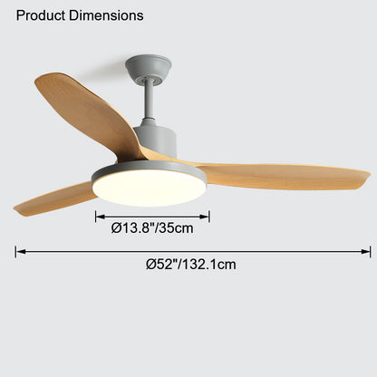 WOMO Scandi Reversible Ceiling Fan with Light-WM5002