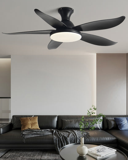 WOMO Low Profile Modern Ceiling Fan Lamp-WM5062