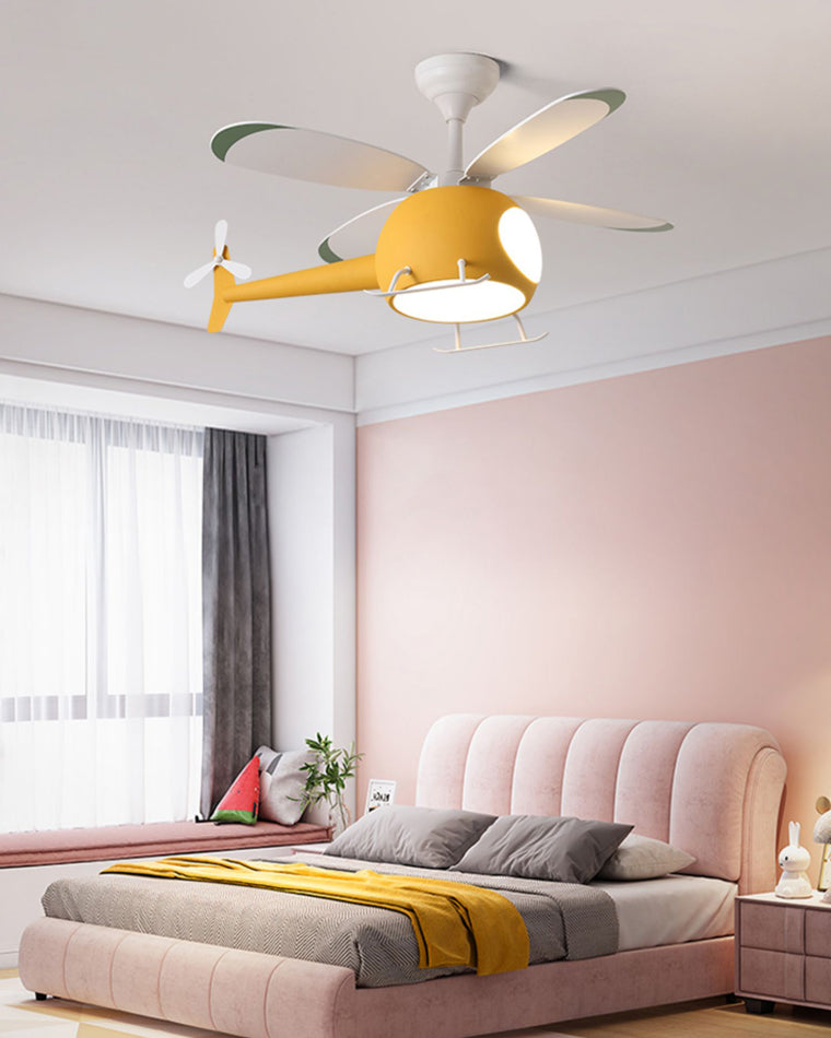 WOMO Airplane Children Ceiling Fan Lamp-WM5007