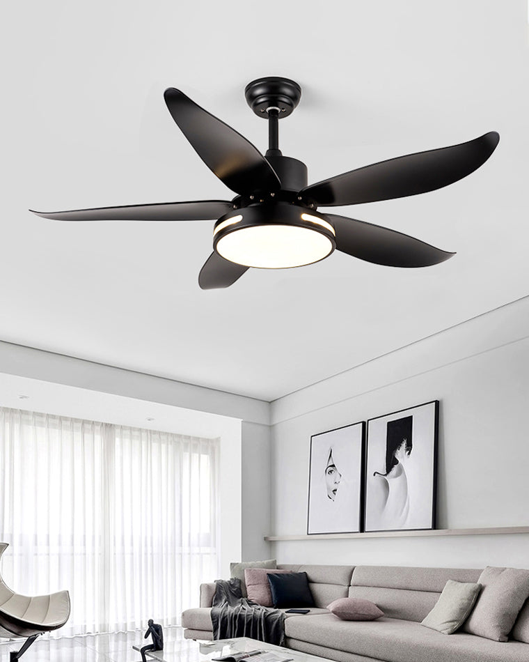 WOMO 5 Blade Contemporary Ceiling Fan Lamp-WM5000