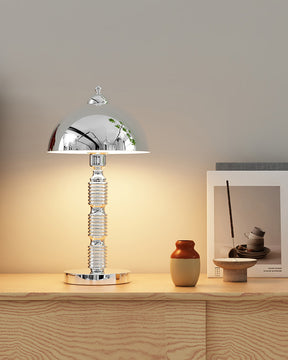 WOMO Dome Column Chrome Table Lamp-WM8047