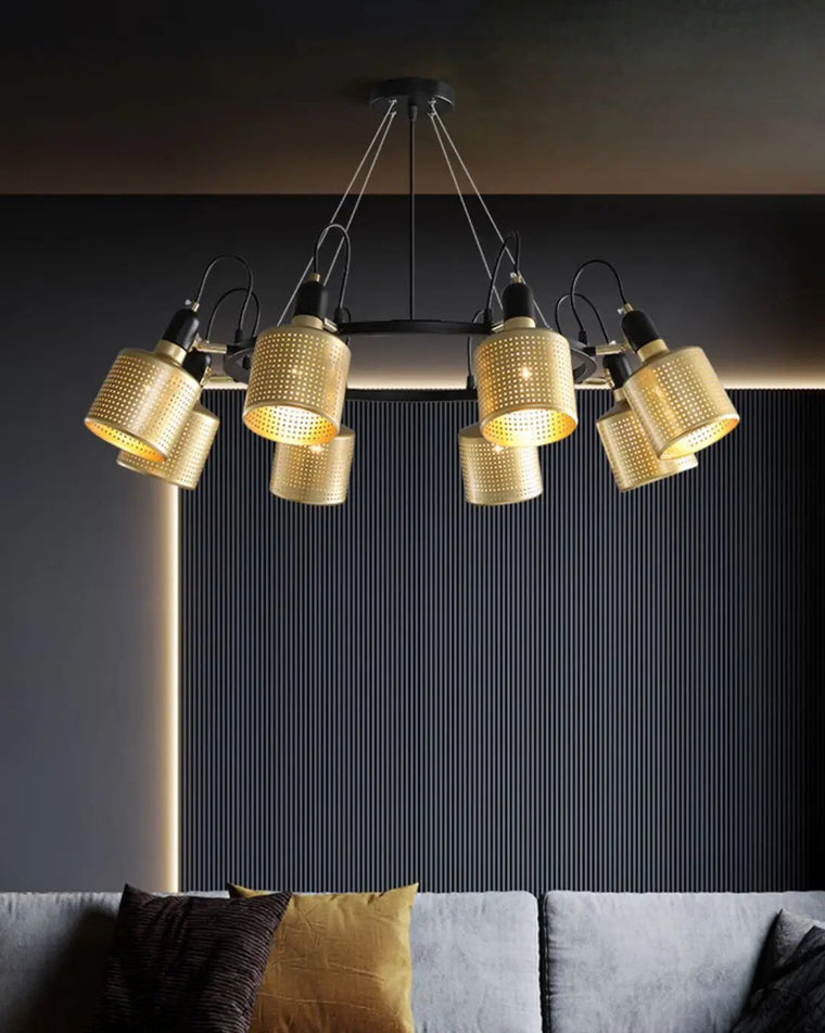 WOMO Industrial Gold Chandelier-WM2262