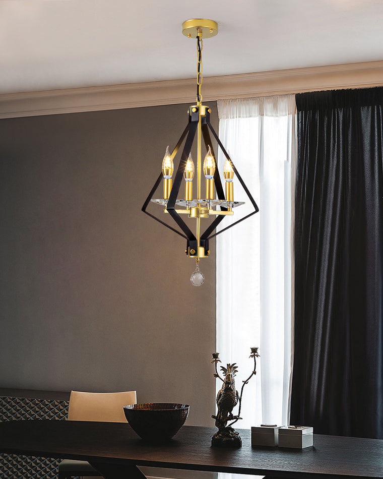 WOMO Prism Gold Candle Chandelier-WM2263