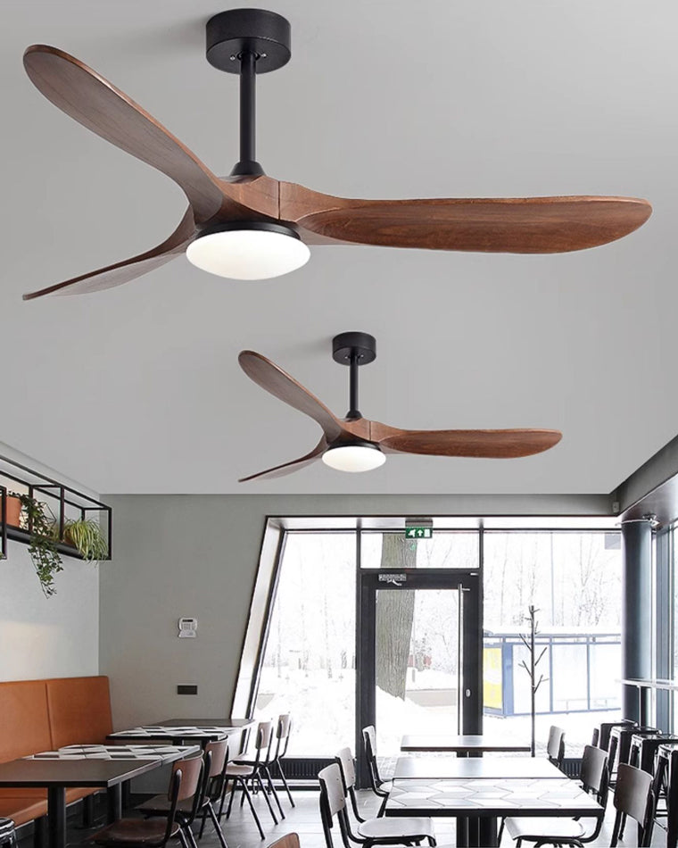 WOMO 52" Propeller Wood Ceiling Fan with Dimmable Light-WM5008