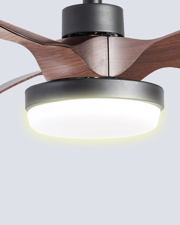 WOMO 3 Small Black Blade Ceiling Fan Lamp-WM5050