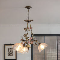 WOMO French Ribbed Glass Pendant Light-WM3237