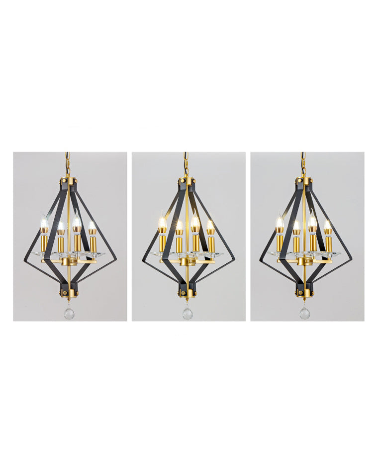 WOMO Prism Gold Candle Chandelier-WM2263