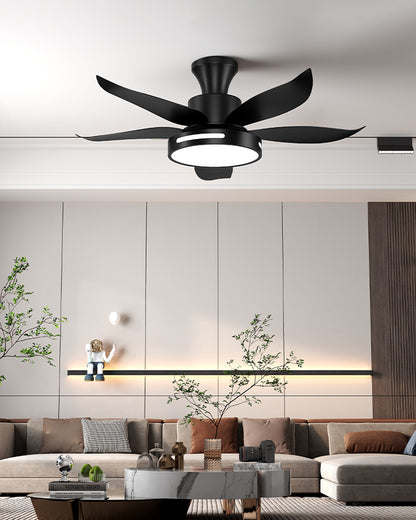 WOMO 5 Blade Contemporary Ceiling Fan Lamp-WM5000