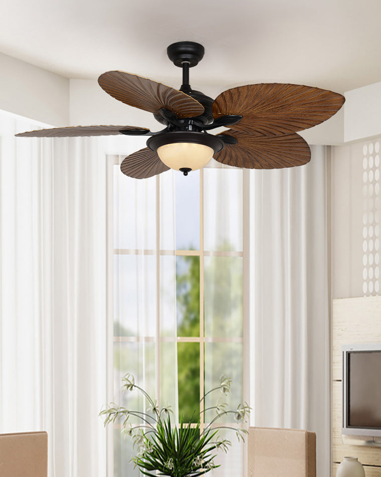 WOMO 52" Tropical Palm Leaf Ceiling Fan Lamp-WM5005