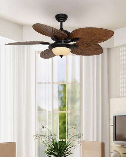 WOMO 52" Tropical Palm Leaf Ceiling Fan Lamp-WM5005