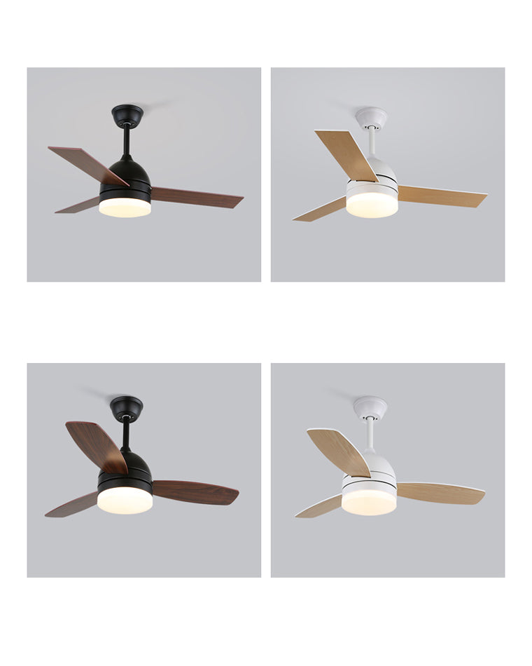 WOMO 3 Wood Blade Ceiling Fan Lamp-WM5001