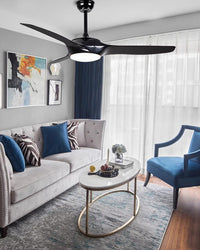 WOMO 52 Inch 3 Blade Large Ceiling Fan Lamp-WM5107