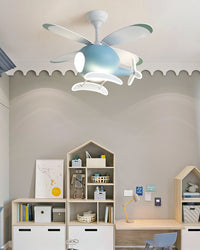 WOMO Airplane Children Ceiling Fan Lamp-WM5007