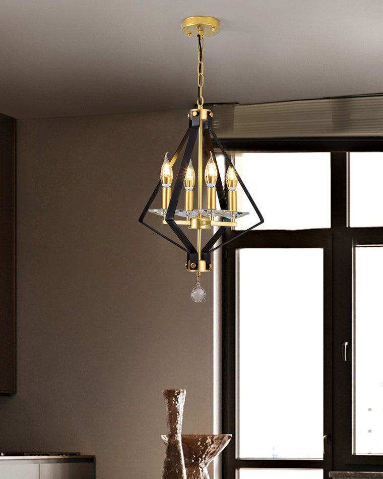 WOMO Prism Gold Candle Chandelier-WM2263