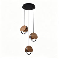 WOMO Wood Disc Cluster Pendant Light-WM3252