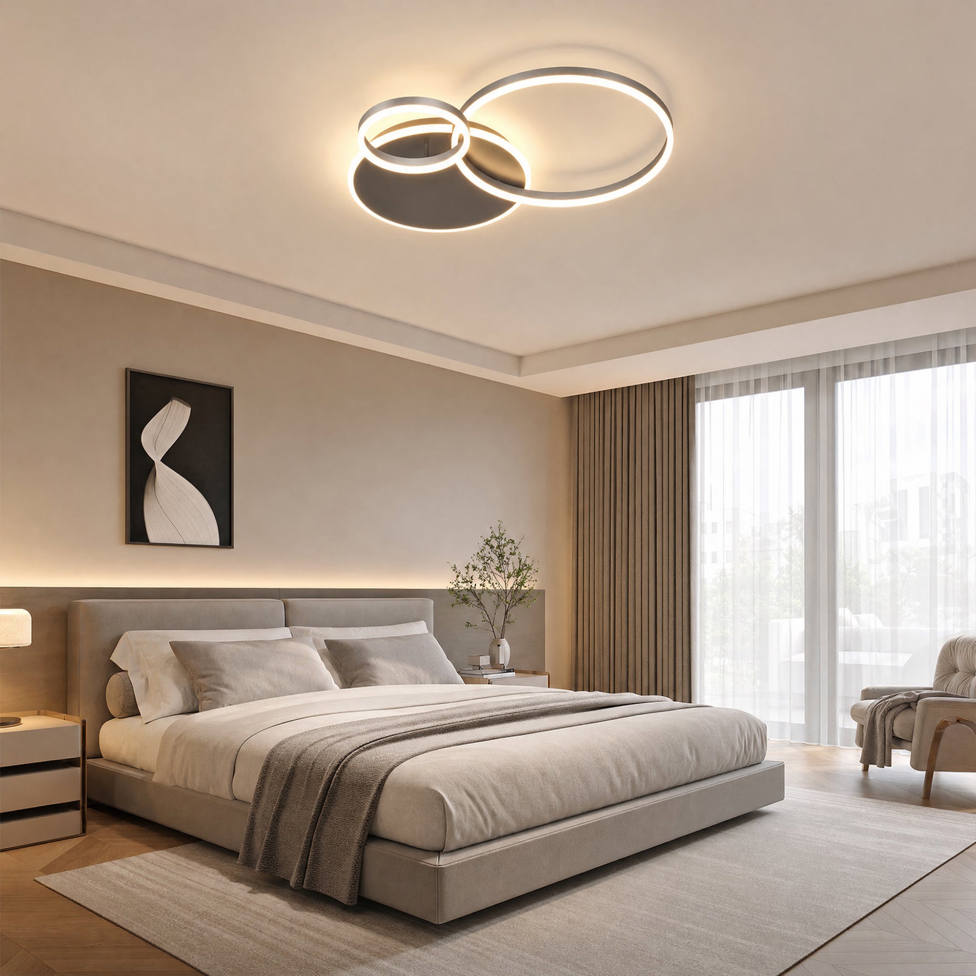 WOMO Circular LED Flush Mount Ceiling Light-WM1032