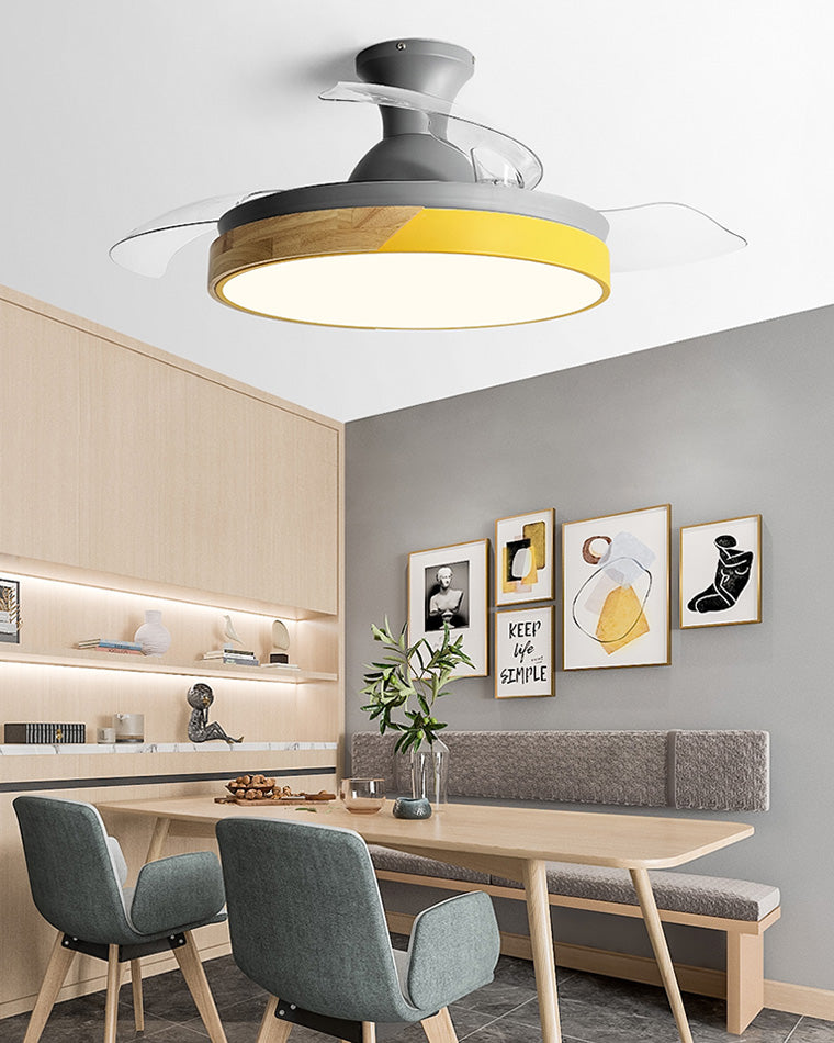 WOMO Scandi Low Profile Ceiling Fan Lamp-WM5077