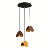WOMO Mid‑Century Solid Wood Petal Chandelier-WM3261