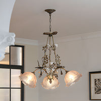 WOMO French Ribbed Glass Pendant Light-WM3237