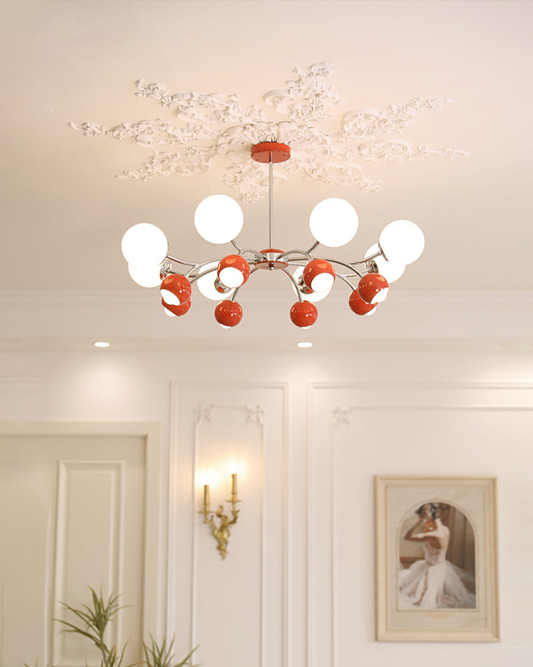 WOMO Space Age Glass Globe Chandelier-WM2290