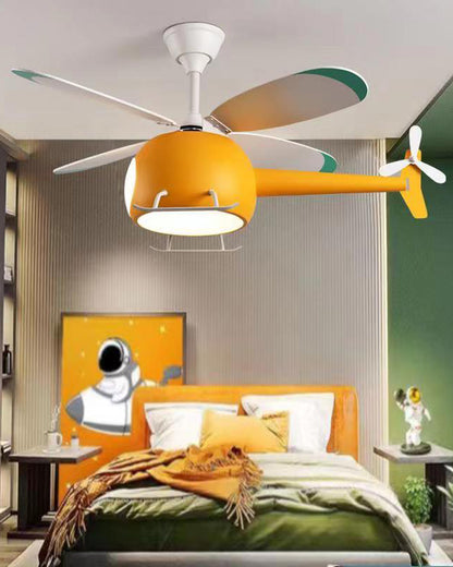 WOMO Airplane Children Ceiling Fan Lamp-WM5007