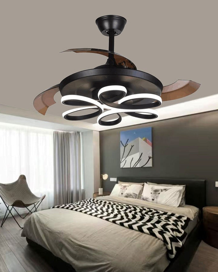 WOMO Unique Retractable Ceiling Fan Lamp-WM5081