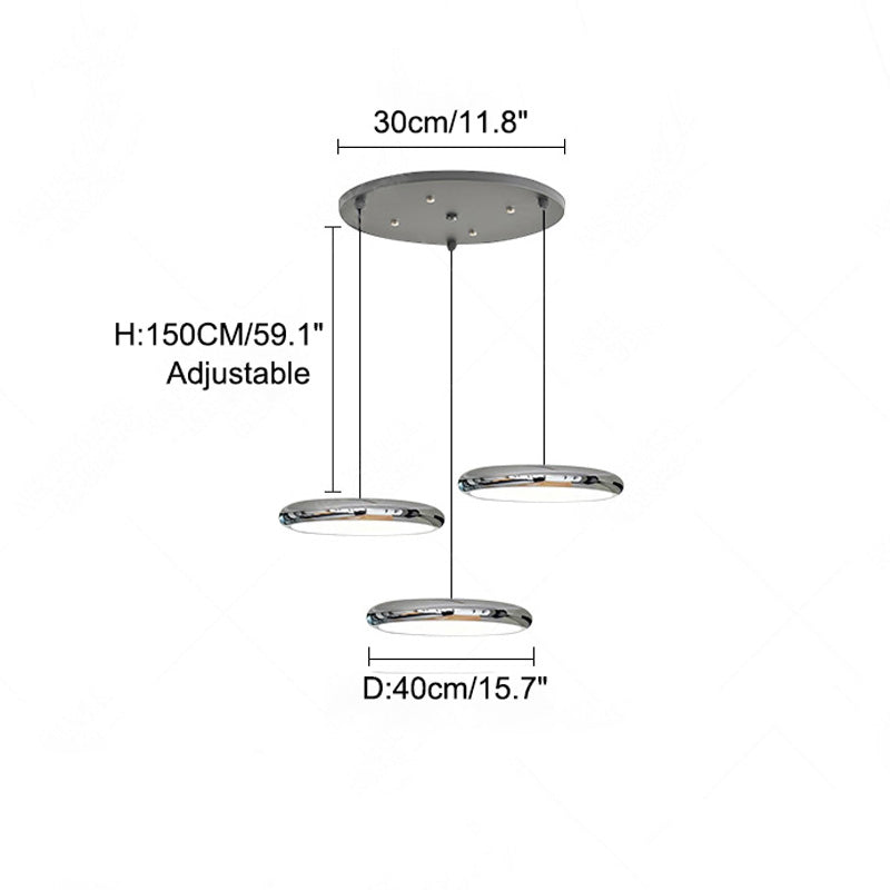 WOMO 3 Light Disc Pendant Light-WM2015