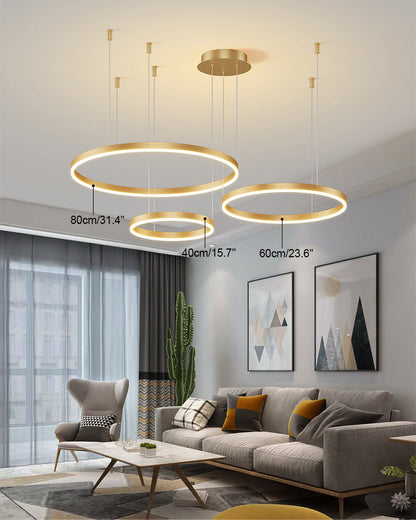 WOMO Wireless 3 LED Ring Chandelier-WM2003