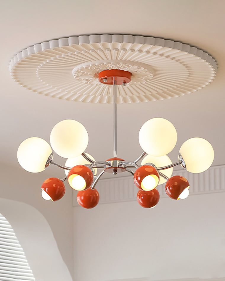 WOMO Space Age Glass Globe Chandelier-WM2290