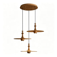 WOMO Wood Flying Saucer Chandelier-WM3259