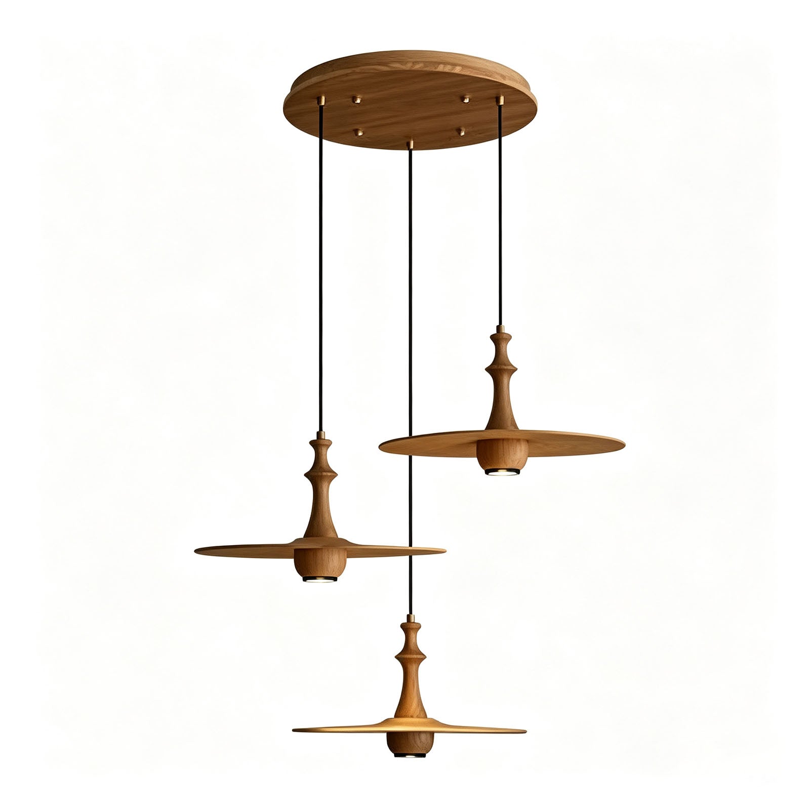 WOMO Wood Flying Saucer Chandelier-WM3259