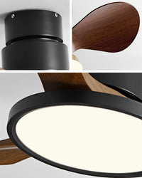WOMO 3 Blade Low Profile Ceiling Fan Lamp - WM5170