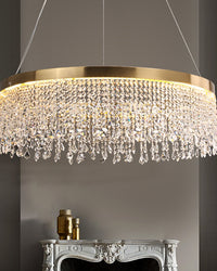 WOMO Fringe Round Crystal Chandelier-WM2362