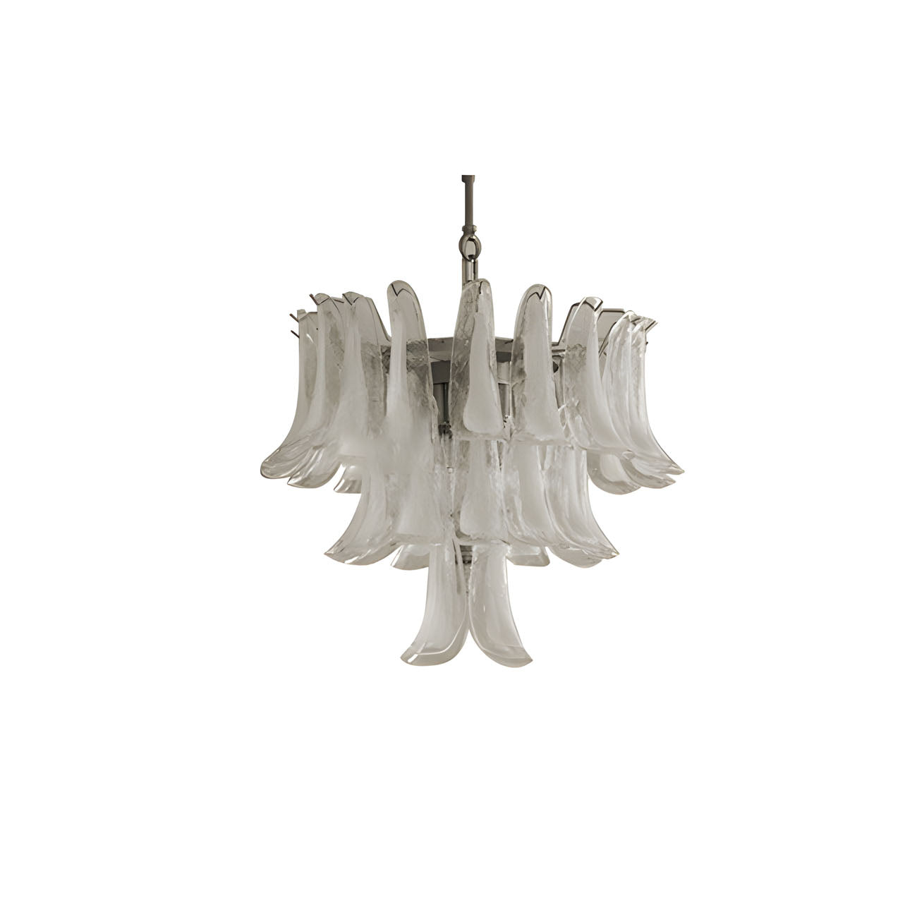 WOMO Mid Century Modern Glass Flower Petal Chandelier-WM3224