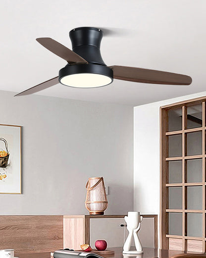 WOMO Black Low Profile Ceiling Fan Lamp-WM5053