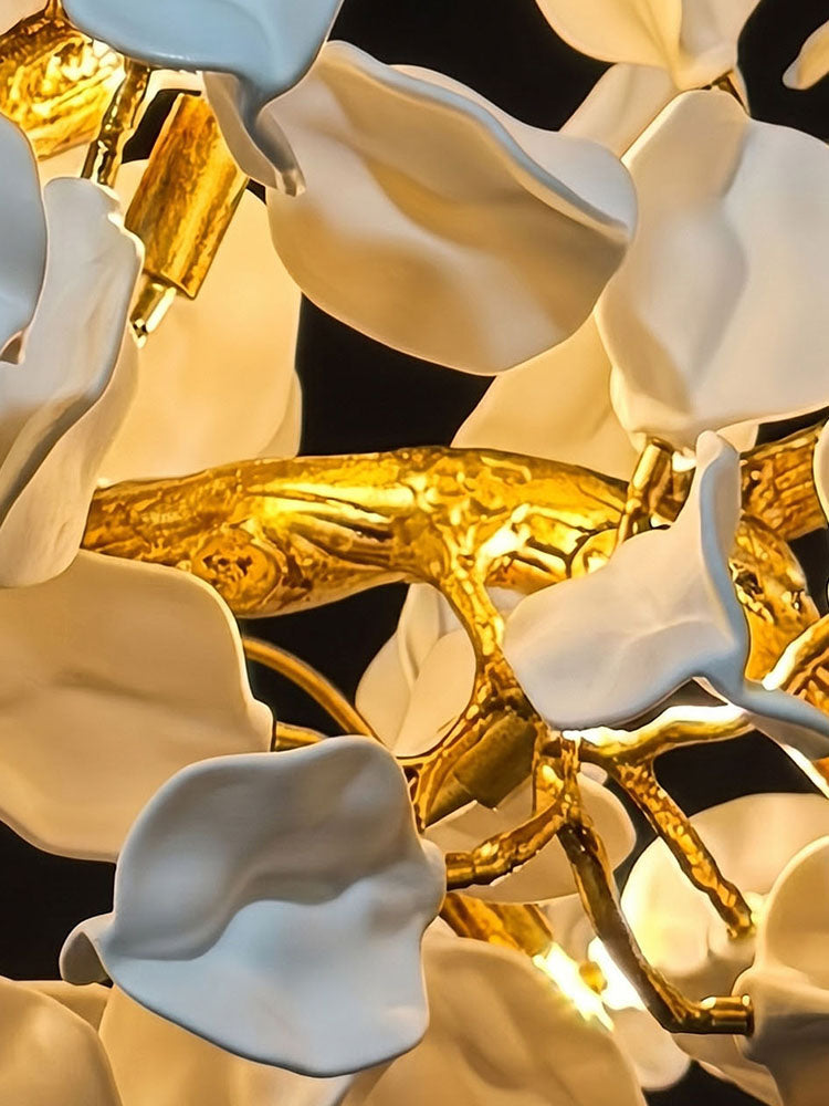 WOMO Ceramic Gingko Branch Chandelier-WM3351