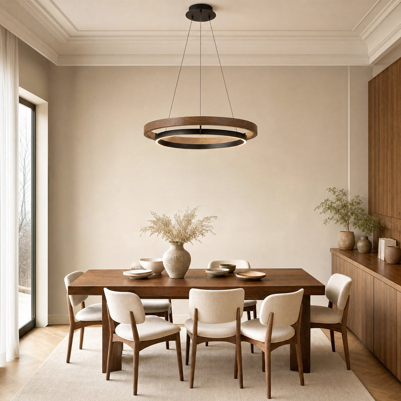 WOMO Circular Led Wood Chandelier-WM2492