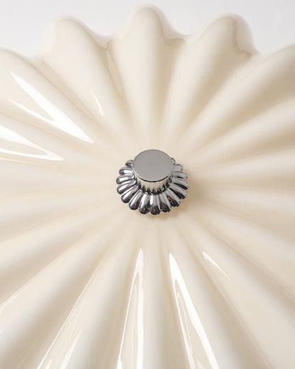 WOMO Pleated Glass Flush Mount Ceiling Light-WM1133