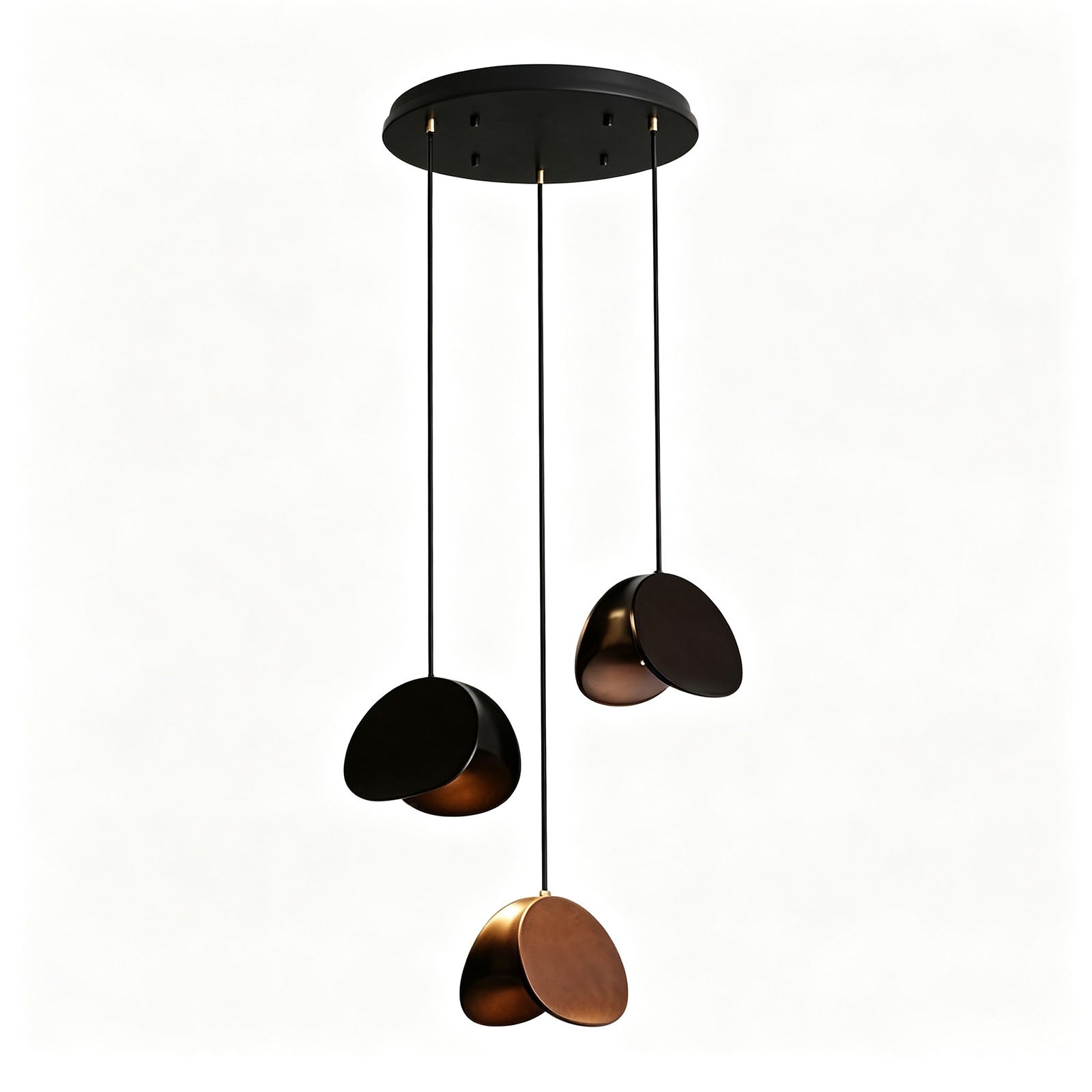 WOMO Mid‑Century Solid Wood Petal Chandelier-WM3261
