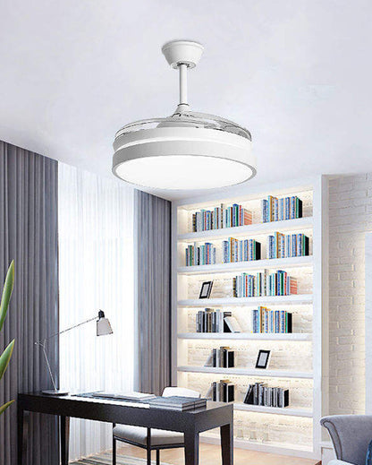 WOMO Retractable White Ceiling Fan Lamp-WM5079