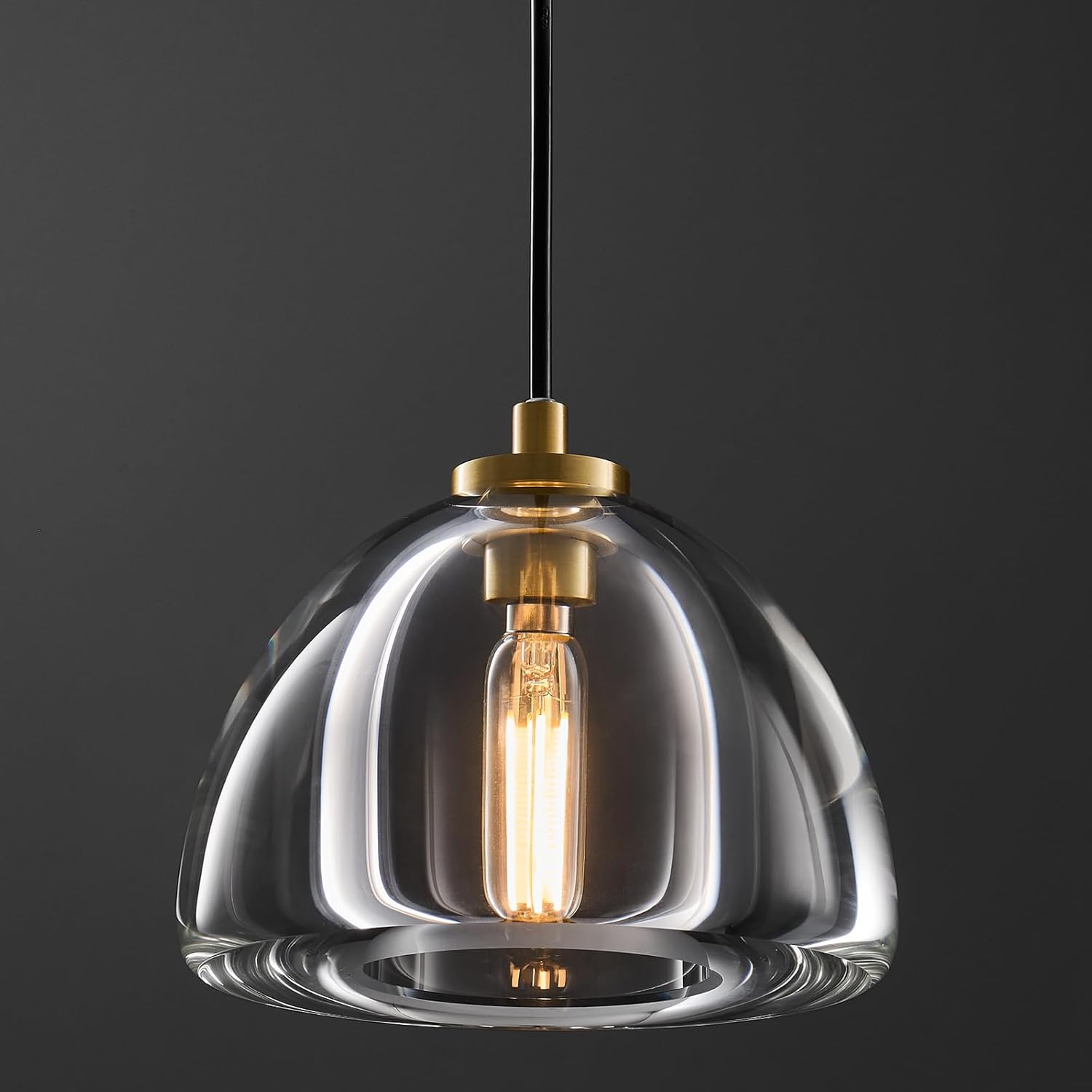 WOMO 7 Inch Crystal Pendant Light - Hemisphere