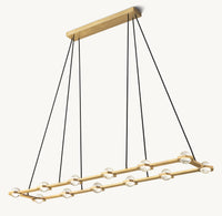 WOMO Globe Crystal Rectangular Chandelier - Eclatant
