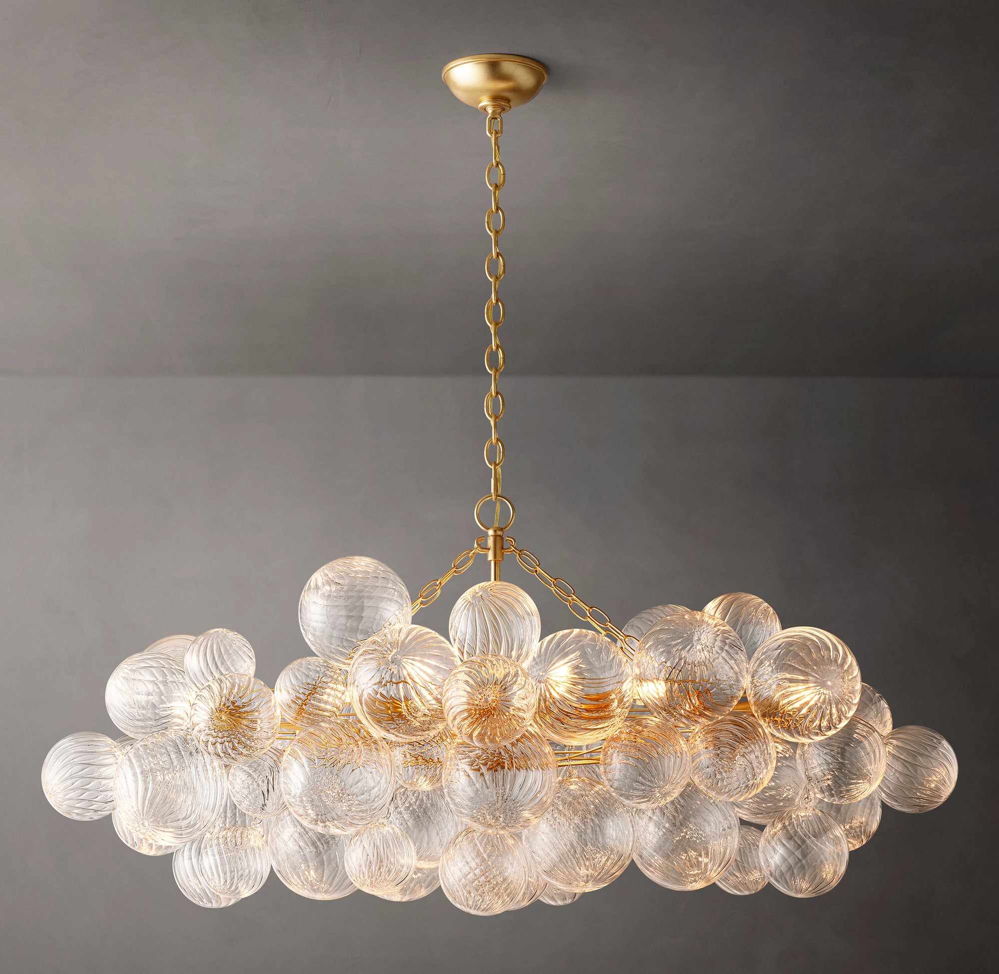 WOMO Glass Bubble Linear Chandelier - Talia
