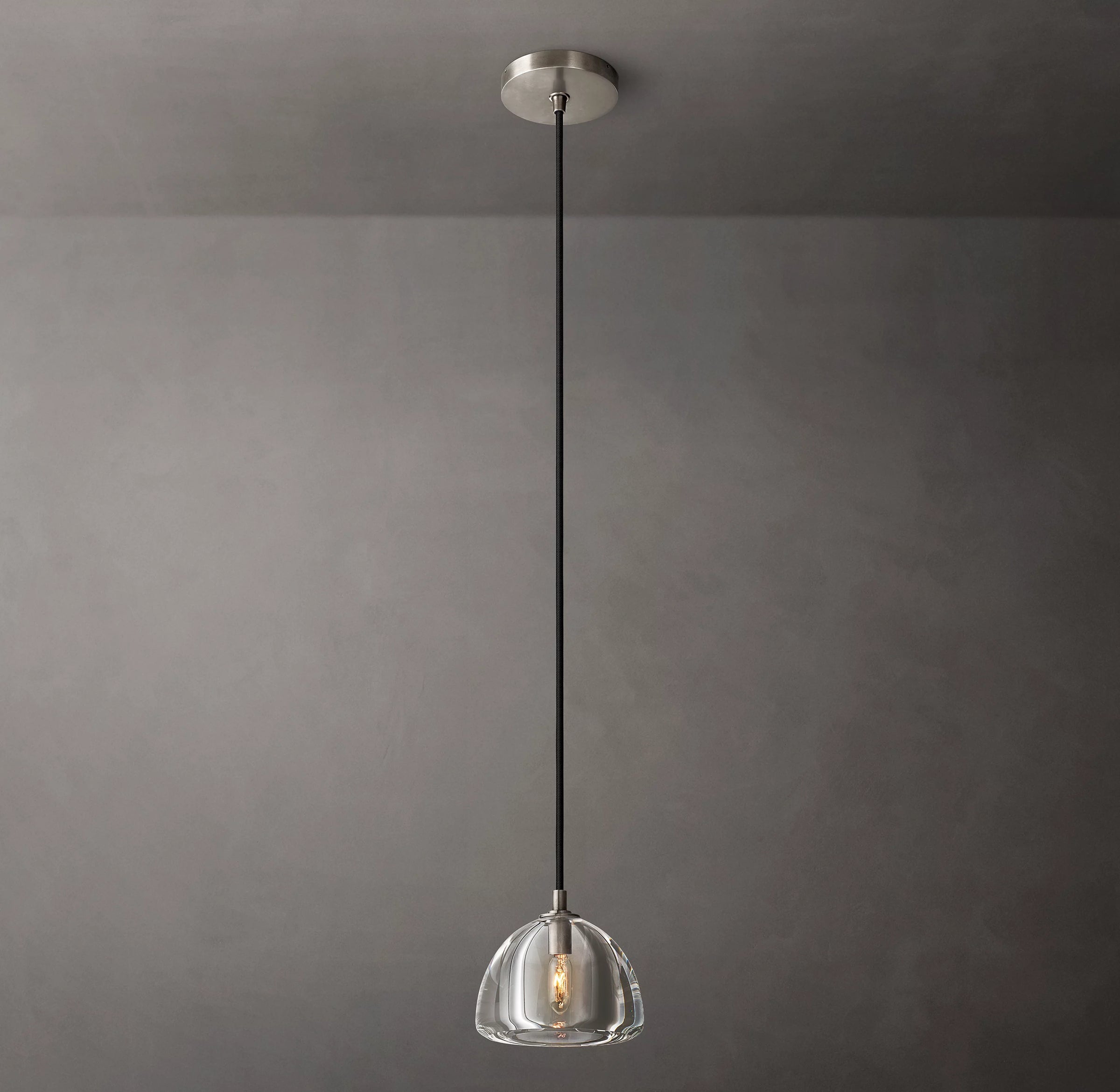 WOMO 7 Inch Crystal Pendant Light - Hemisphere
