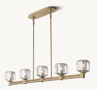 WOMO Crystal Linear Candle Chandelier - Demaret